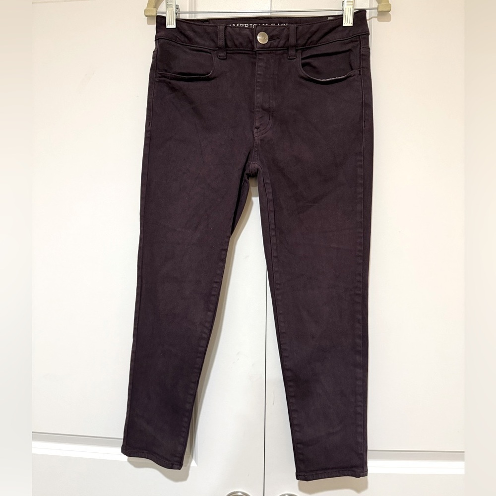 American Eagle outfitters high rise Jegging Crop super stretch Plum